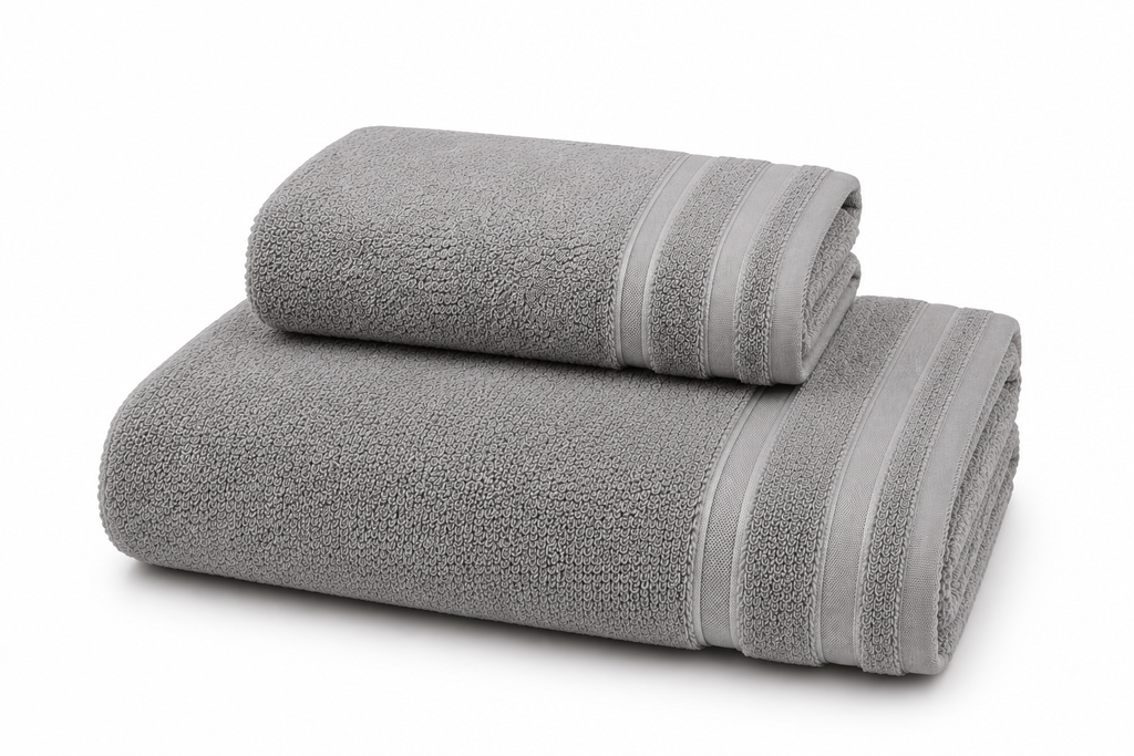 DIPO Grey Luxury Cotton Towels Set