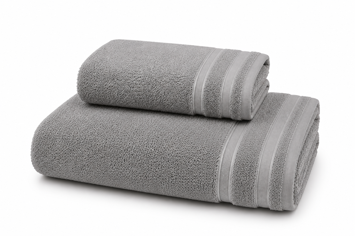 DIPO Grey Luxury Cotton Towels Set