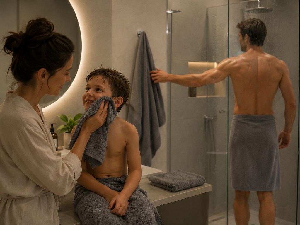 DIPO Grey Luxury Cotton Towel